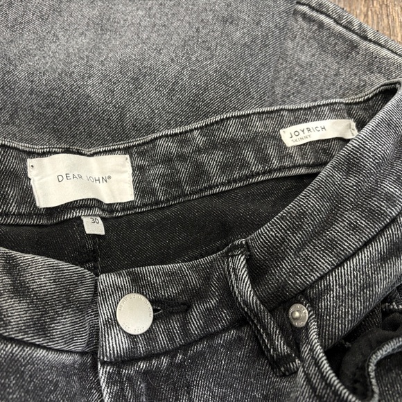 Dear John Gray Ankle Cropped Distressed Jeans - Picture 3 of 4